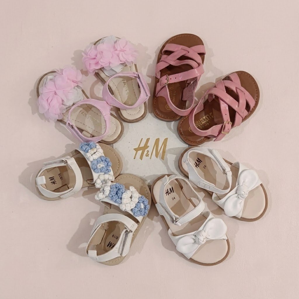 sandales pied nus fleuries tendance pour fille