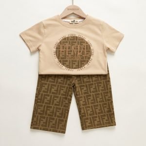 ensemble maron a motif vetements coton pour garcon