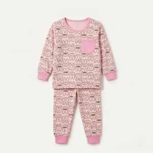 ensemble pyjama rose pour fille motif lapin