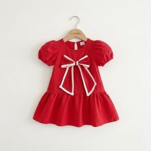 les minidoux magnifique robette rouge pour fille