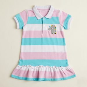 robe multicolore en coton pour enfants filles