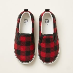 vans rouge carrelee noir chaussures enfants